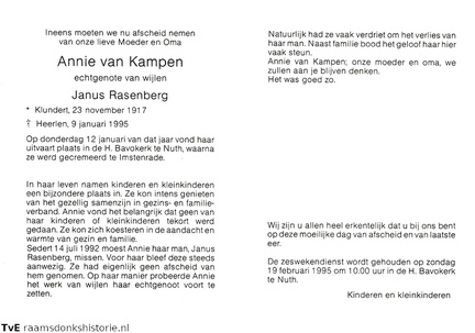 Annie van Kampen- Janus Rasenberg